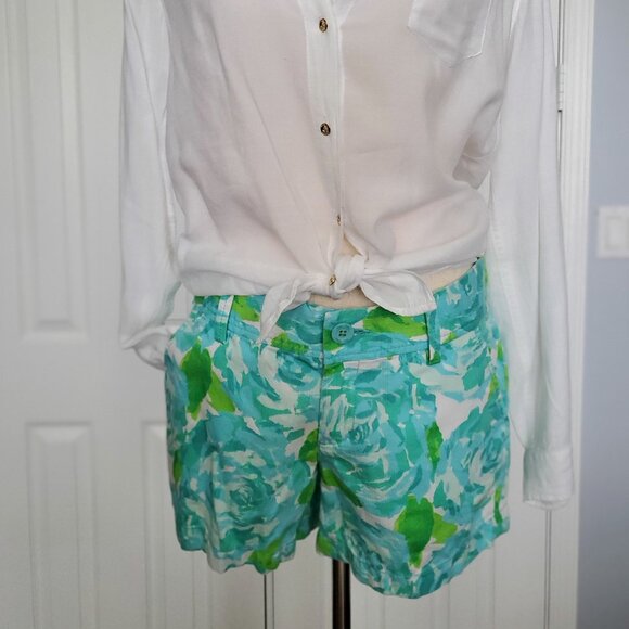 NWT Lilly Pulitzer Poolside Blue First Impression Callahan Short Sz 4 - Picture 11 of 13